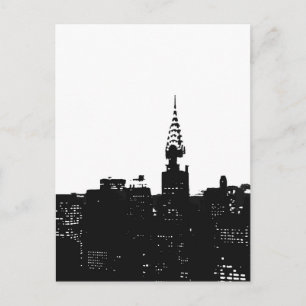 Pop Art New York Silhouette Briefkaart