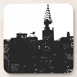 Pop Art New York Silhouette Drankjes Onderzetter