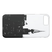Pop Art New York Silhouette iPhone 7 Coque (Dos (Horizontal))