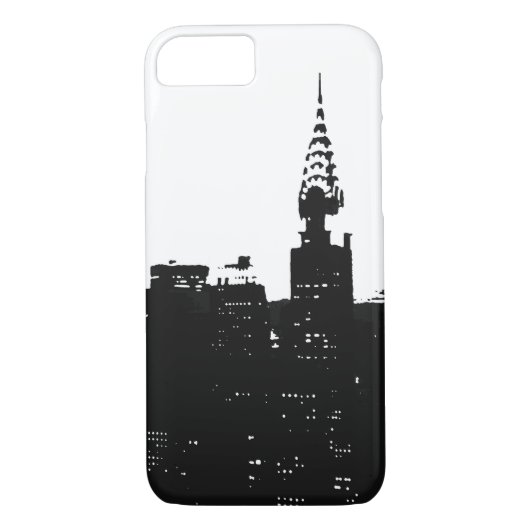 Pop Art New York Silhouette iPhone 7 Coque (Dos)