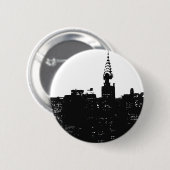 Pop Art New York Silhouette Ronde Button 5,7 Cm (Voorkant /achterkant)