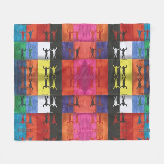 Pop art no.1 by Yeshaya Dank - unity & harmony Fleece Deken (Voorkant (Horizontaal))