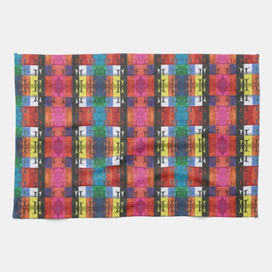 Pop art no.1 by Yeshaya Dank - unity & harmony Theedoek (Horizontaal)