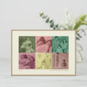 Pop Art Noël photo collage de vacances Carte de vo (Debout devant)