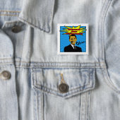 Pop Art Obama Button (In situ)