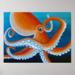 Pop Art Octopus Fine Art Print Value Poster Papier<br><div class="desc">Oeuvre d'art de Lauren Sampson, Von Trendy Designs. Comprend une peinture pointilleuse de pieuvre. Avec des couleurs explosives et riche arrière - plan. Dispose d'une surface lisse avec une impression couleur pleine et vibrante. En utilisant des encres pigmentées (plutôt que des encres teintées), vos photos et vos illustrations seront imprimées...</div>