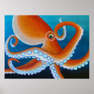 Pop Art Octopus Fine Art Print Value Poster Papier