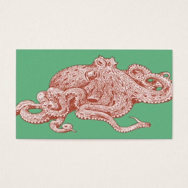  Pop Art Octopus Visitekaartje (Voorkant)