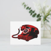 Pop Art Old Desk Telefoon Box Briefkaart (Staand voorkant)