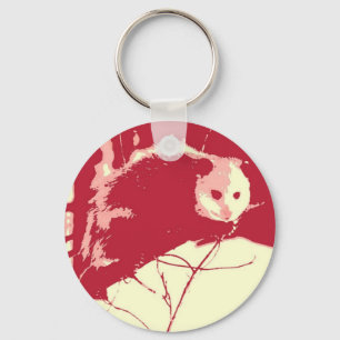 Pop Art Opossum Sleutelhanger
