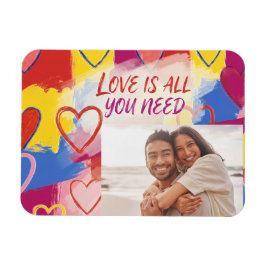 Pop Art Painterly Valentine's Day Postcard Magneet