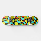 Pop Art Paisley Monogram Skateboard (Horizontaal)