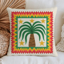 Pop Art Palmboom Illustratie Tropisch Retro