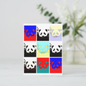Pop Art Panda Briefkaart (Staand voorkant)