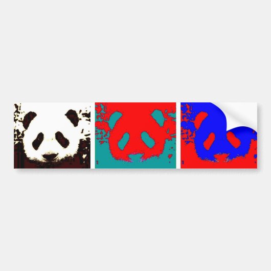 Pop Art Panda Bumpersticker (Voorkant)