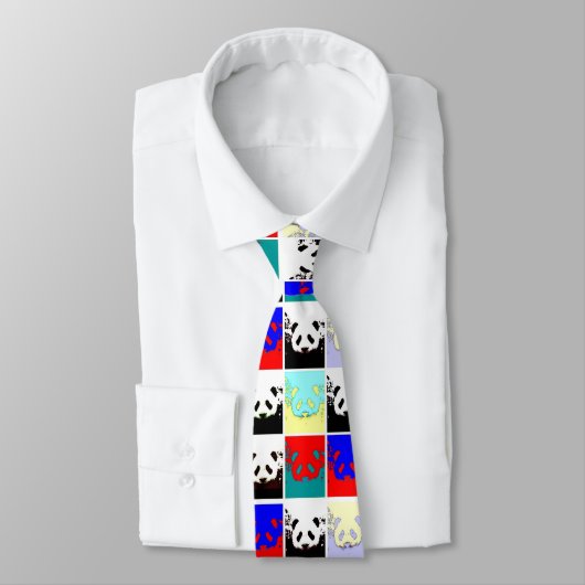 Pop Art Panda Cravate (Attaché)