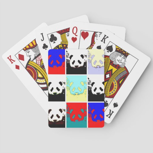Pop Art Panda Pokerkaarten (Achterkant)