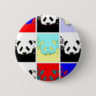 Pop Art Panda Ronde Button 5,7 Cm