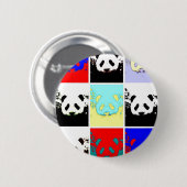Pop Art Panda Ronde Button 5,7 Cm (Voorkant /achterkant)