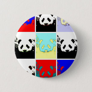 Pop Art Panda Ronde Button 5,7 Cm