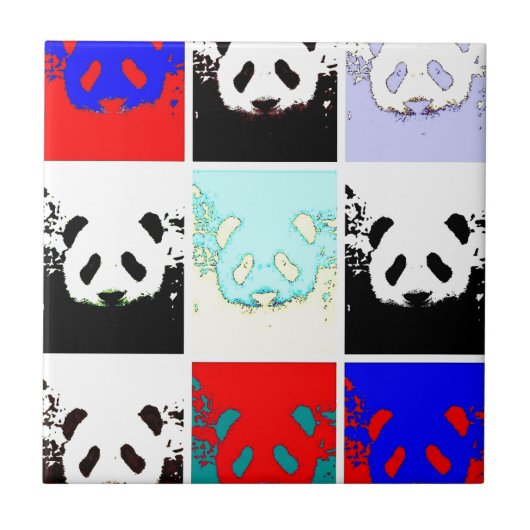 Pop Art Panda Tegeltje (Voorkant)