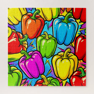Pop Art Paprika Patroon Legpuzzel