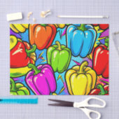 Pop Art Paprika Patroon Tissuepapier (Craft)