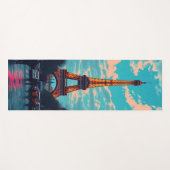 Pop Art Paris – levendig Retro stadsbeeld Yogamat (Voorkant (horizontaal))