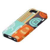 Pop-art patroon - naaien Case-Mate iPhone case (Onderkant)