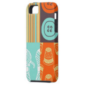 Pop-art patroon - naaien Case-Mate iPhone case (Achterkant Links)