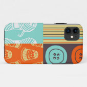 Pop-art patroon - naaien Case-Mate iPhone case (Achterkant (horizontaal))