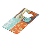 Pop-art patroon - naaien kredietkaart flessenopener (Voorkant Gekanteld)