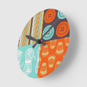 Pop-art patroon - naaien ronde klok (Hoek)