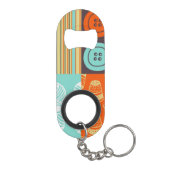 Pop-art patroon - naaien sleutelhanger flessenopener (Achterkant)