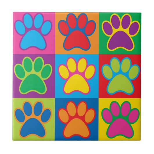 Pop Art Paws Tegeltje (Voorkant)