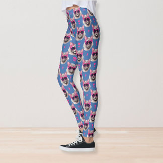 Pop Art Perzische kat met zonnebril Leggings