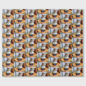 Pop Art Pilgrim Cupcakes Cadeaupapier (Vlak)