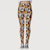 Pop Art Pilgrim Cupcakes Leggings (Voorkant)