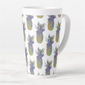 Pop Art Pineappels Latte Mok (Rechterhoek)