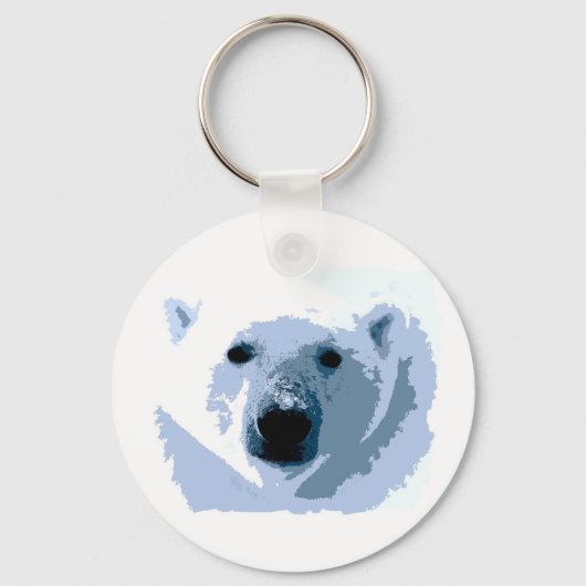 Pop Art Polar Beer Sleutelhanger (Voorkant)
