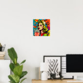 Pop Art Poster - Alle Amerikaanse meisjes met PopC (Thuiskantoor)