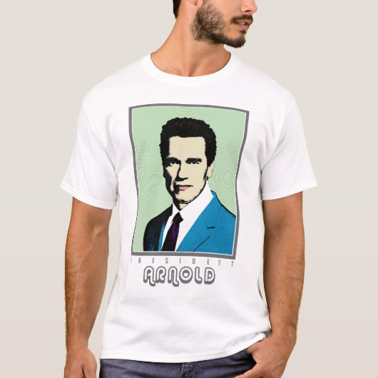 Pop Art President Arnold T-shirt (Voorkant)