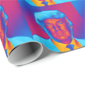 Pop Art President Trump Cadeaupapier (Rol Hoek)