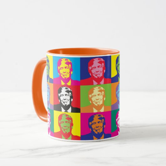 Pop Art President Trump Mok (Voorkant links)