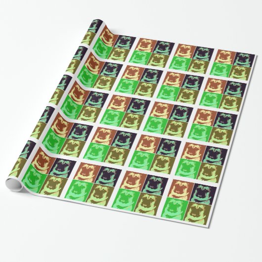 Pop Art Pug Cadeaupapier (Uitgerold)