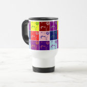 Pop Art Pugs Pug Dog Travel Mugs Reisbeker (Voorkant links)