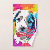 Pop Art Puppy (Serviette à main)