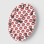 Pop Art: Red Lipstick Kisses Grote Klok (Hoek)
