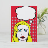 pop art rétro blonde femmes invitations mariage (Debout devant)