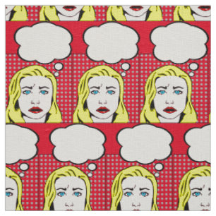 pop art retro blonde vrouwen stof
